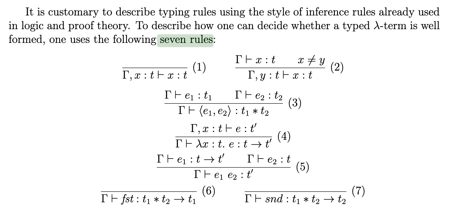 Seven Axioms of the Lambda Calculus